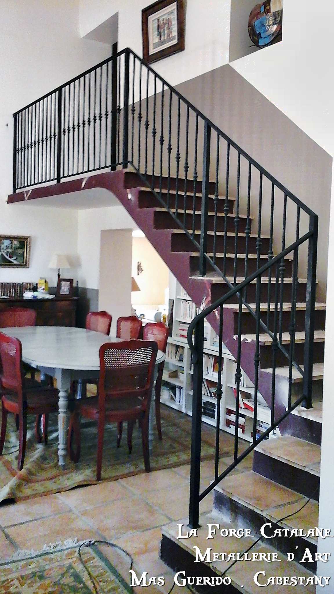 rambarde rampant rampe garde corps droit bagues  fer La Forge Catalane (3).jpg